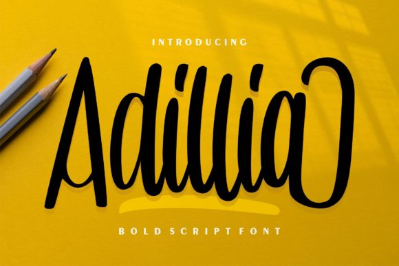Adillia: A Playful Script Font for Bold Digital Designs