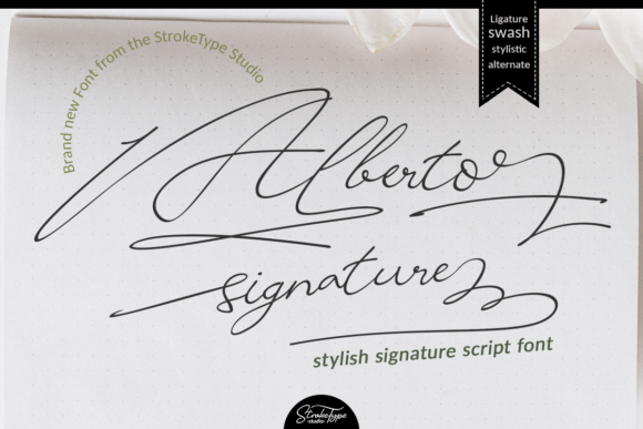 Alberto Signature: A Graceful Script Font for Handmade Creations