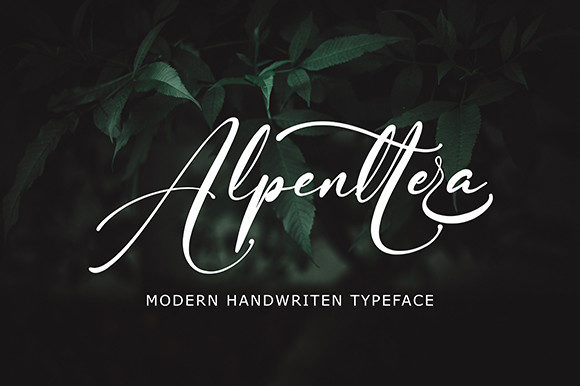 Alpenttera: A Handwritten Font for Craft Creations