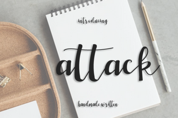 Attack: A Whimsical Script Font for Editorial Design