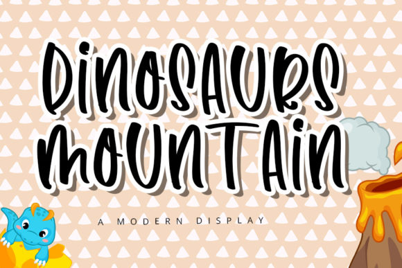 Dinosaurs Mountain Font for Web Design
