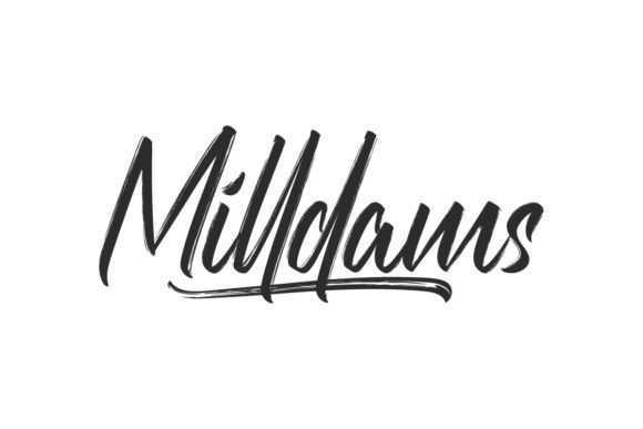 Milldams: A Playful Script Font for Campaign Creativity