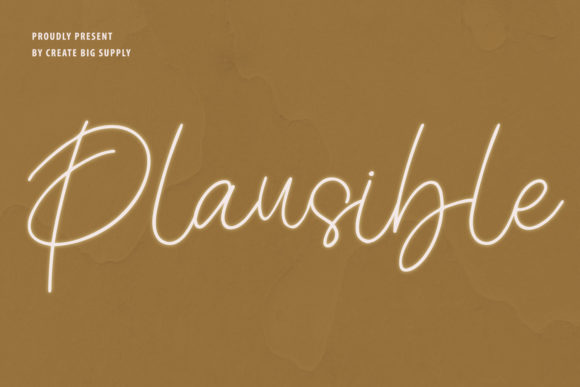 Plausible: A Script Font for Modern Branding
