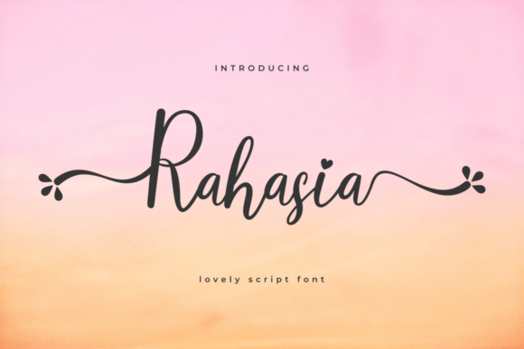 Rahasia Font for Handmade Creations