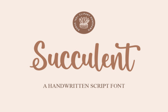 Succulent Script Font for Branding and Design