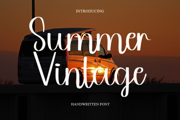 Summer Vintage: A Timeless Handwritten Font for Branding Projects