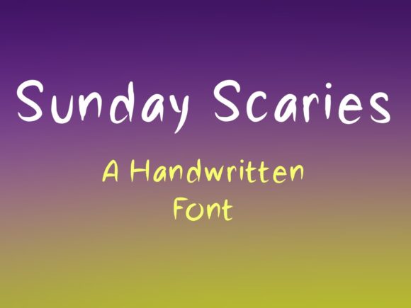 Sunday Scaries Font for Handmade Creations